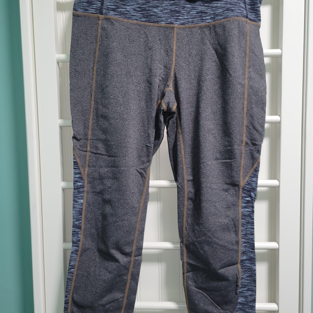 Athleta Women's Charcoal/Blue Spacedye Leggings Size Medium